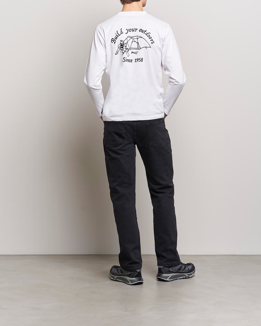 Herr | T-Shirts | Snow Peak | Camping Club Long Sleeve T-Shirt White