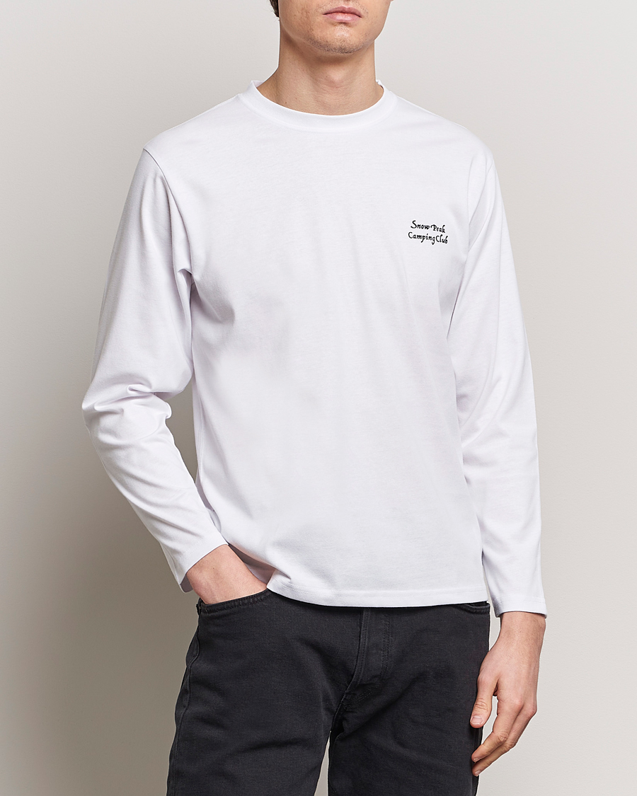 Herr | T-Shirts | Snow Peak | Camping Club Long Sleeve T-Shirt White