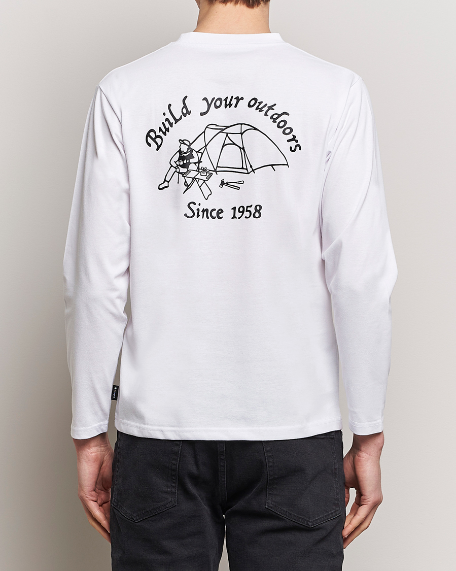 Herr | T-Shirts | Snow Peak | Camping Club Long Sleeve T-Shirt White