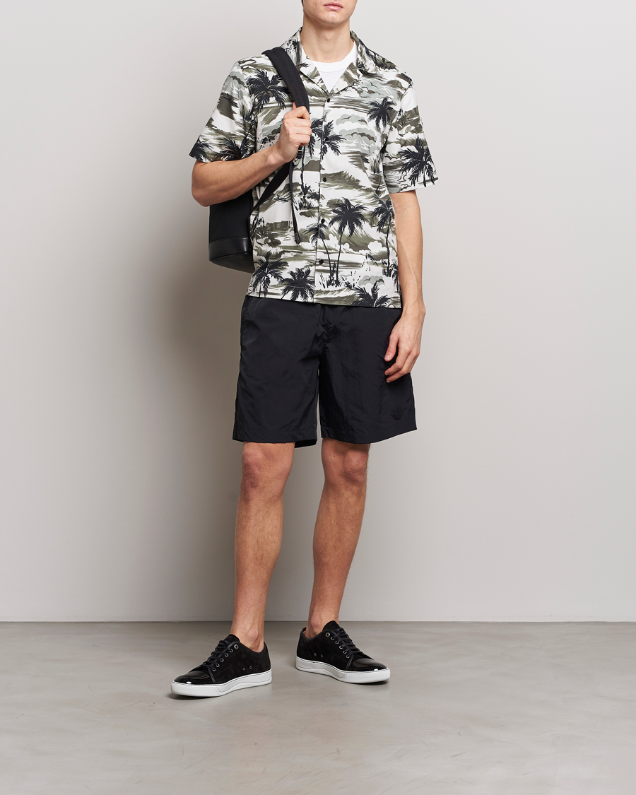Herr | Badbyxor | Moncler | Lettering Logo Swim Shorts Black