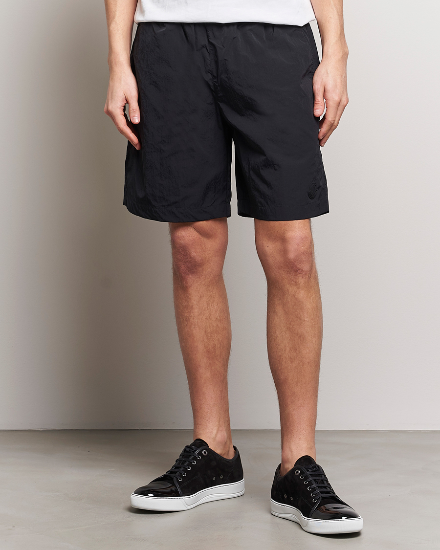 Herre | Klær | Moncler | Lettering Logo Swim Shorts Black