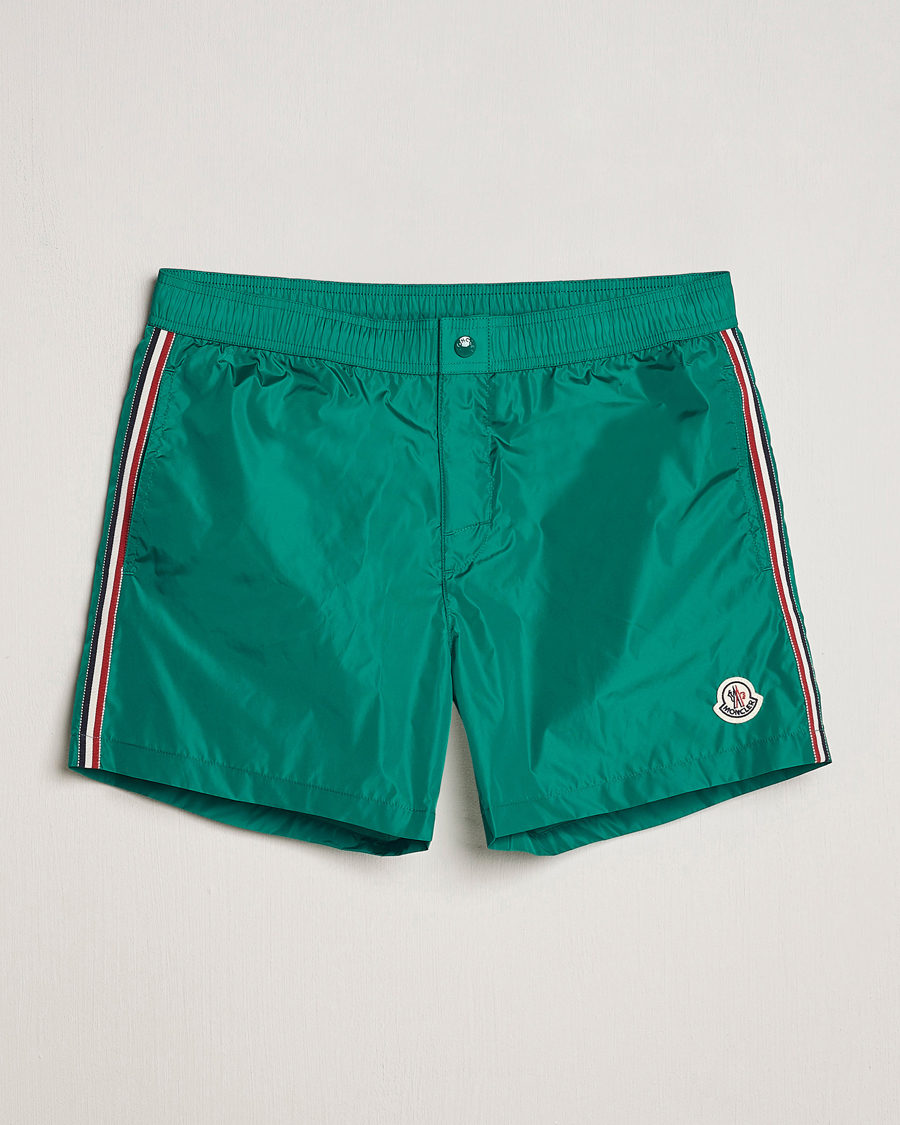 Herr | Badbyxor | Moncler | Nylon Swim Shorts Emerald Green
