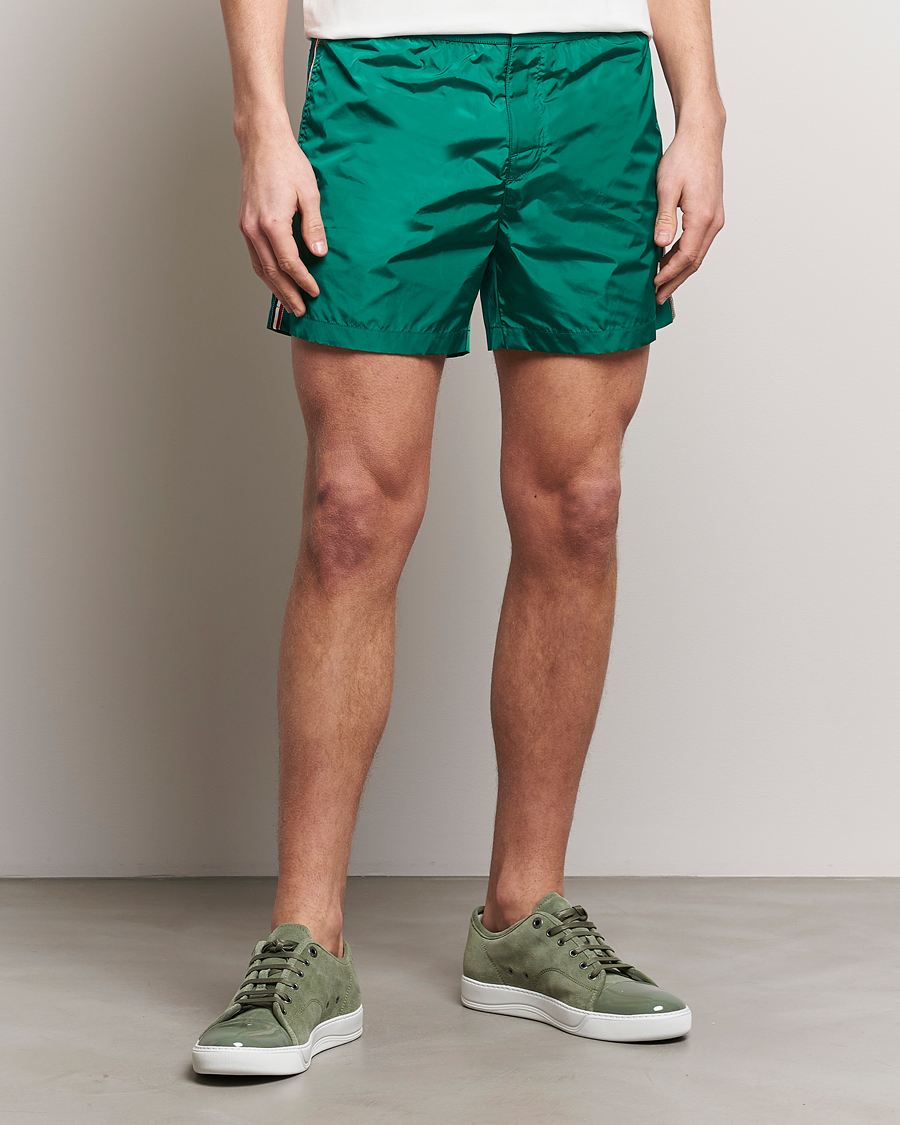 Herr | Summer | Moncler | Nylon Swim Shorts Emerald Green