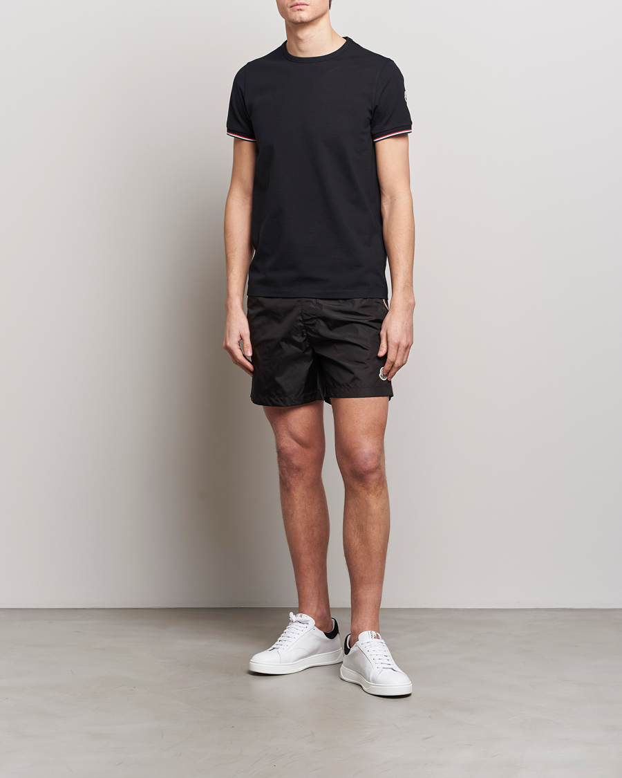 Herr | Badbyxor | Moncler | Nylon Swim Shorts Black