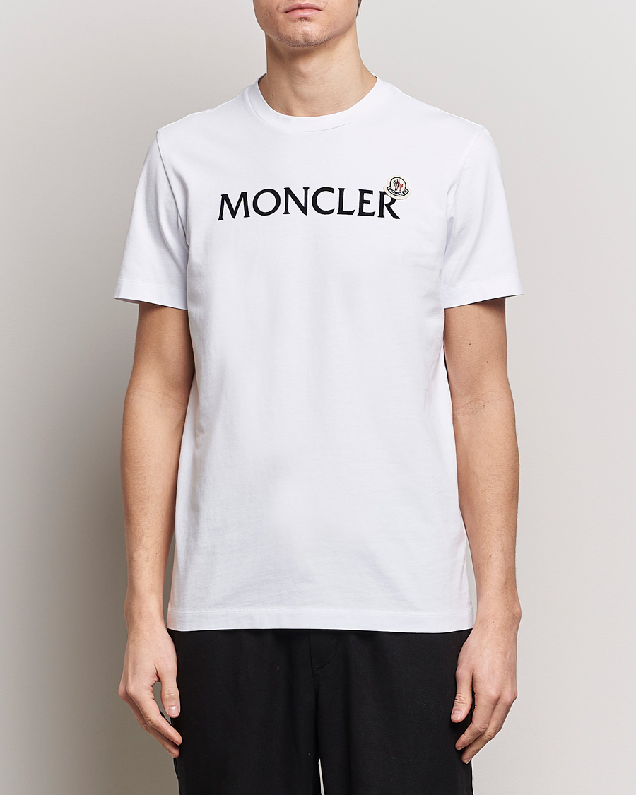 Herr | Kortärmade t-shirts | Moncler | Lettering Logo T-Shirt White