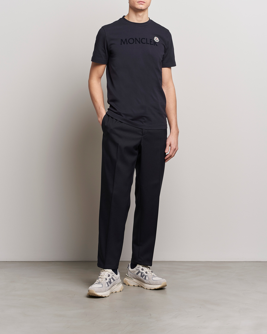 Herr | T-Shirts | Moncler | Lettering Logo T-Shirt Navy