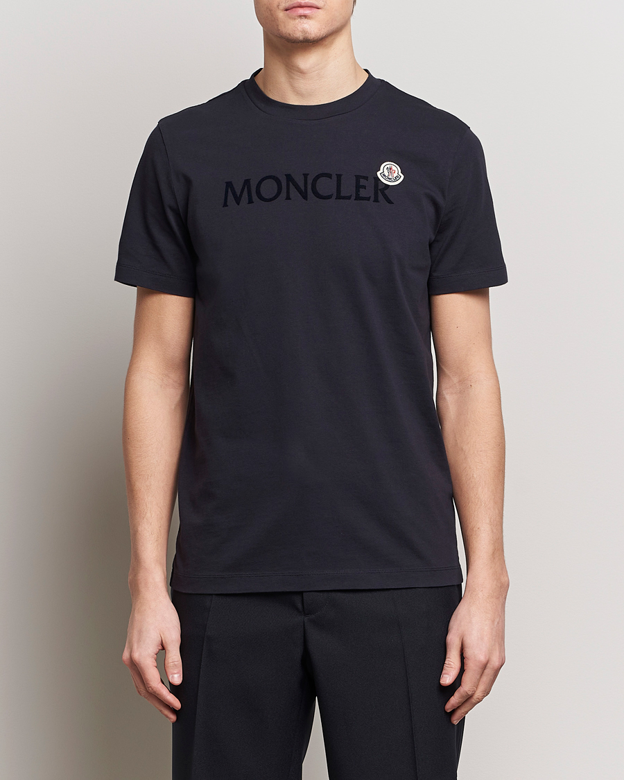 Herr | Lojalitetserbjudande | Moncler | Lettering Logo T-Shirt Navy