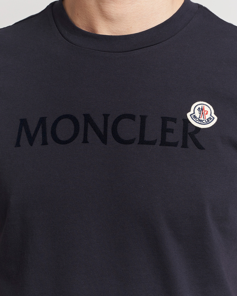 Herr | T-Shirts | Moncler | Lettering Logo T-Shirt Navy