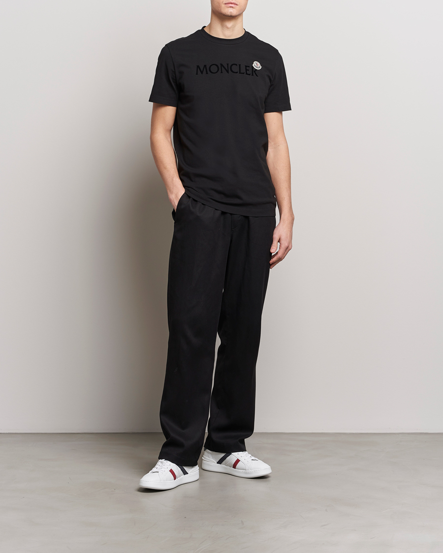 Herr | T-Shirts | Moncler | Lettering Logo T-Shirt Black