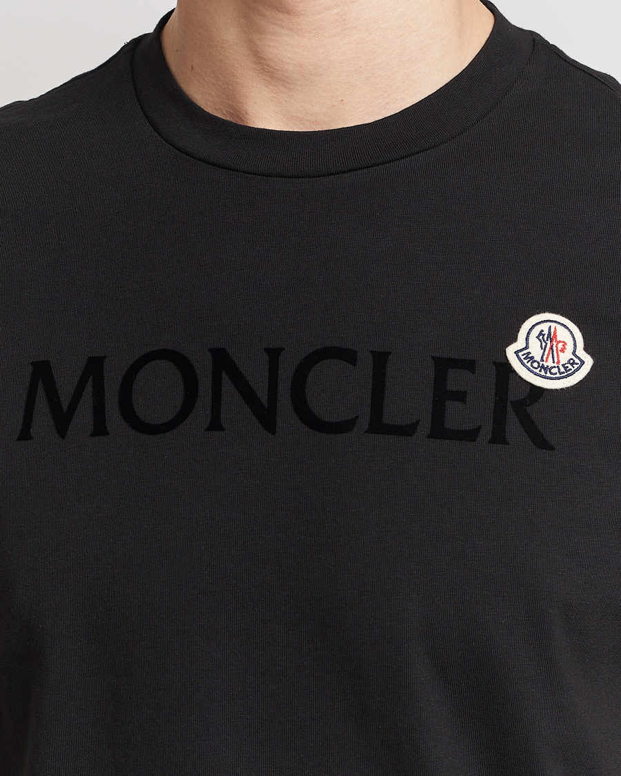 Herr | T-Shirts | Moncler | Lettering Logo T-Shirt Black