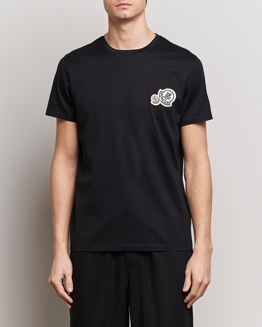 Herr | Svarta t-shirts | Moncler | Double Logo T-Shirt Black