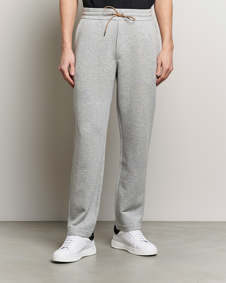 Herr | Byxor | Moncler | Cotton Sweatpants Light Grey
