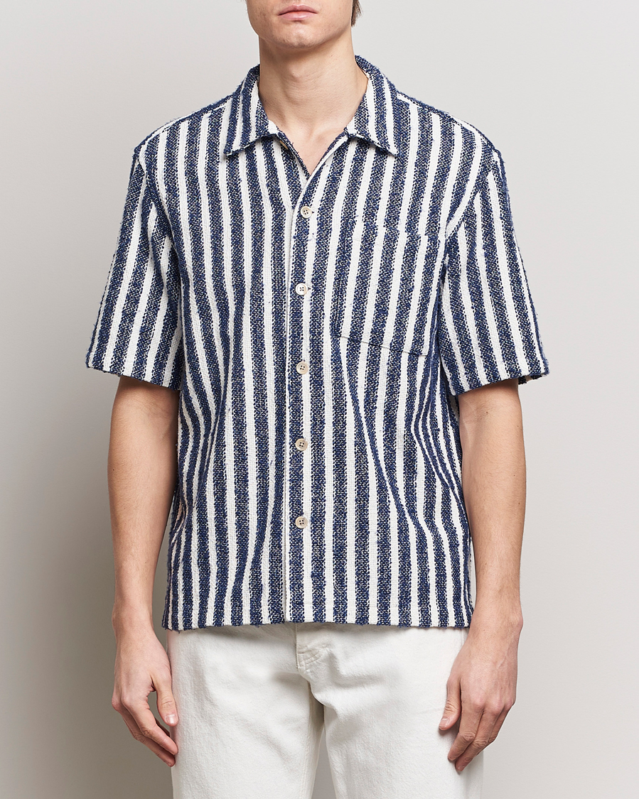 Herr | Sunflower | Sunflower | Spacey Shirt Navy Stripe