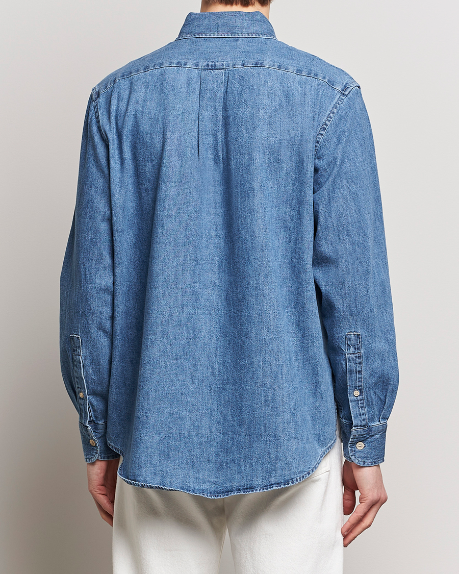Herr | Skjortor | Sunflower | Denim Button Down Shirt Mid Blue