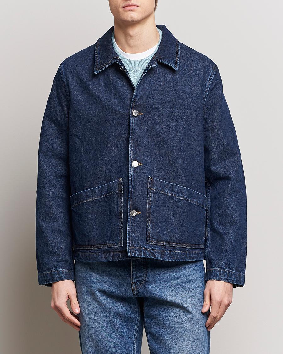 Herr | Vårjackor herr | Sunflower | Denim Worker Jacket Rinse Blue