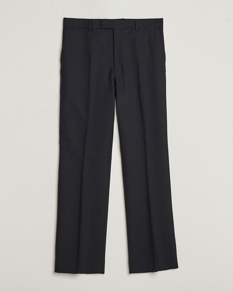 Herr | Byxor | Sunflower | Straight Wool Trousers Black