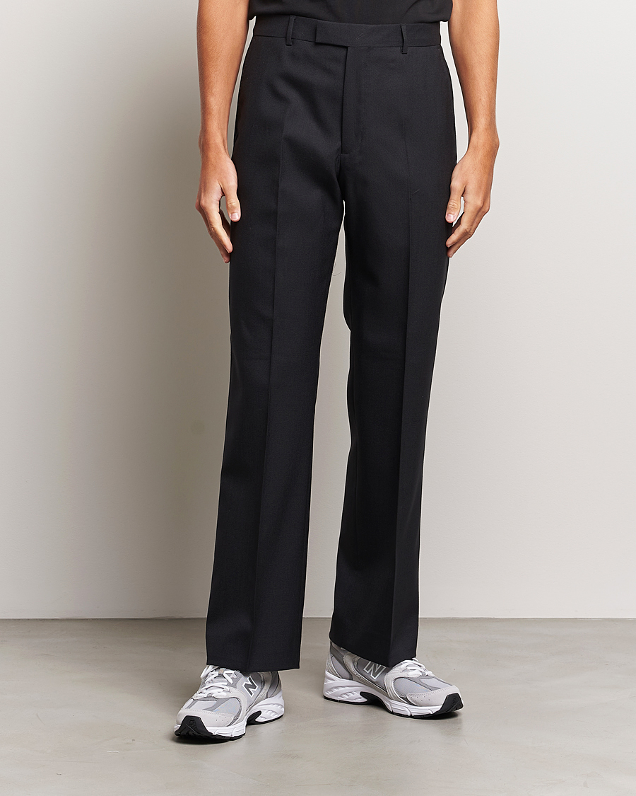 Herre | Dressbukser | Sunflower | Straight Wool Trousers Black