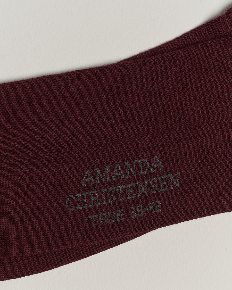 Herr | Avdelningar | Amanda Christensen | 3-Pack True Cotton Socks Bordeaux