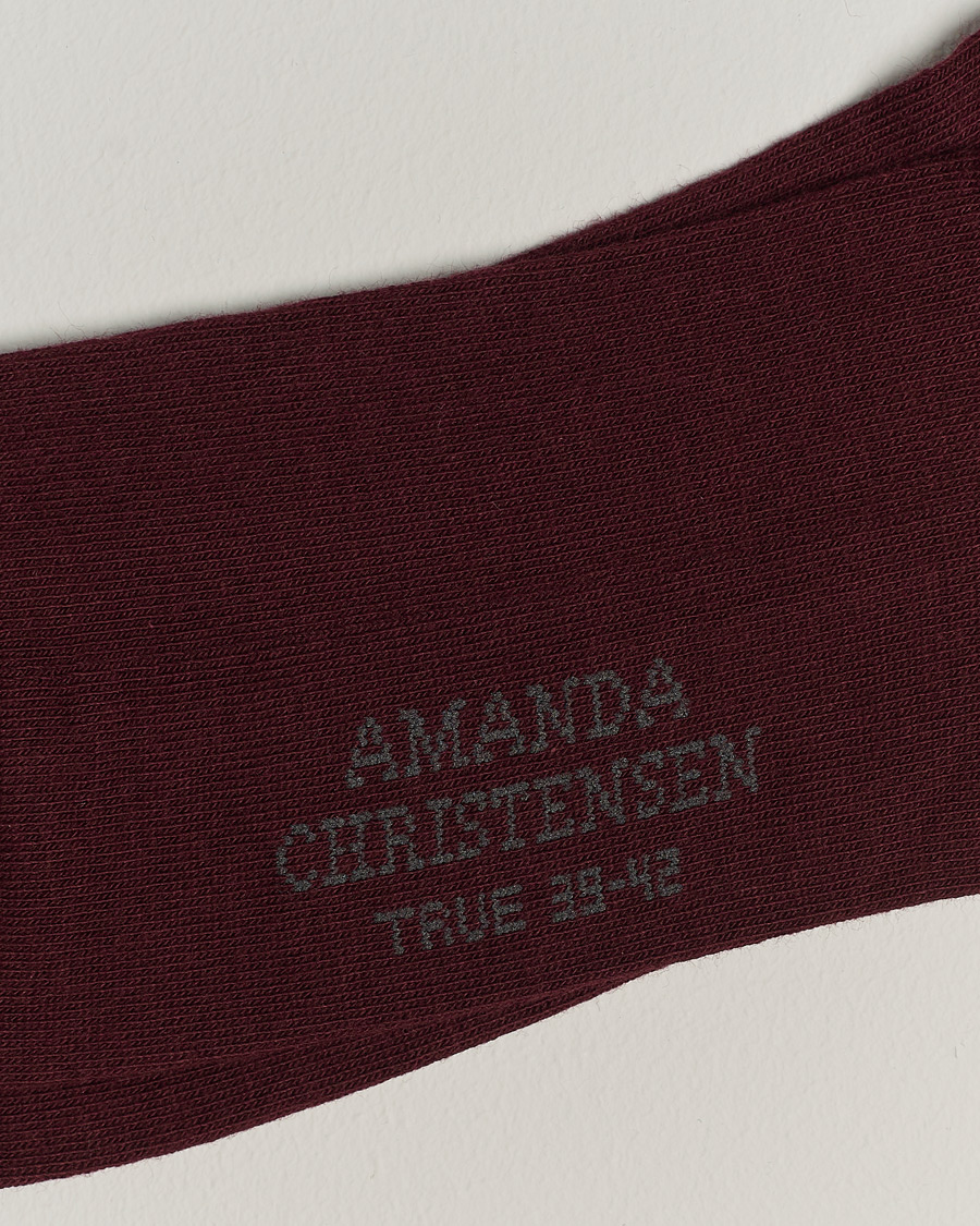 Herr | Vanliga strumpor | Amanda Christensen | 3-Pack True Cotton Socks Bordeaux