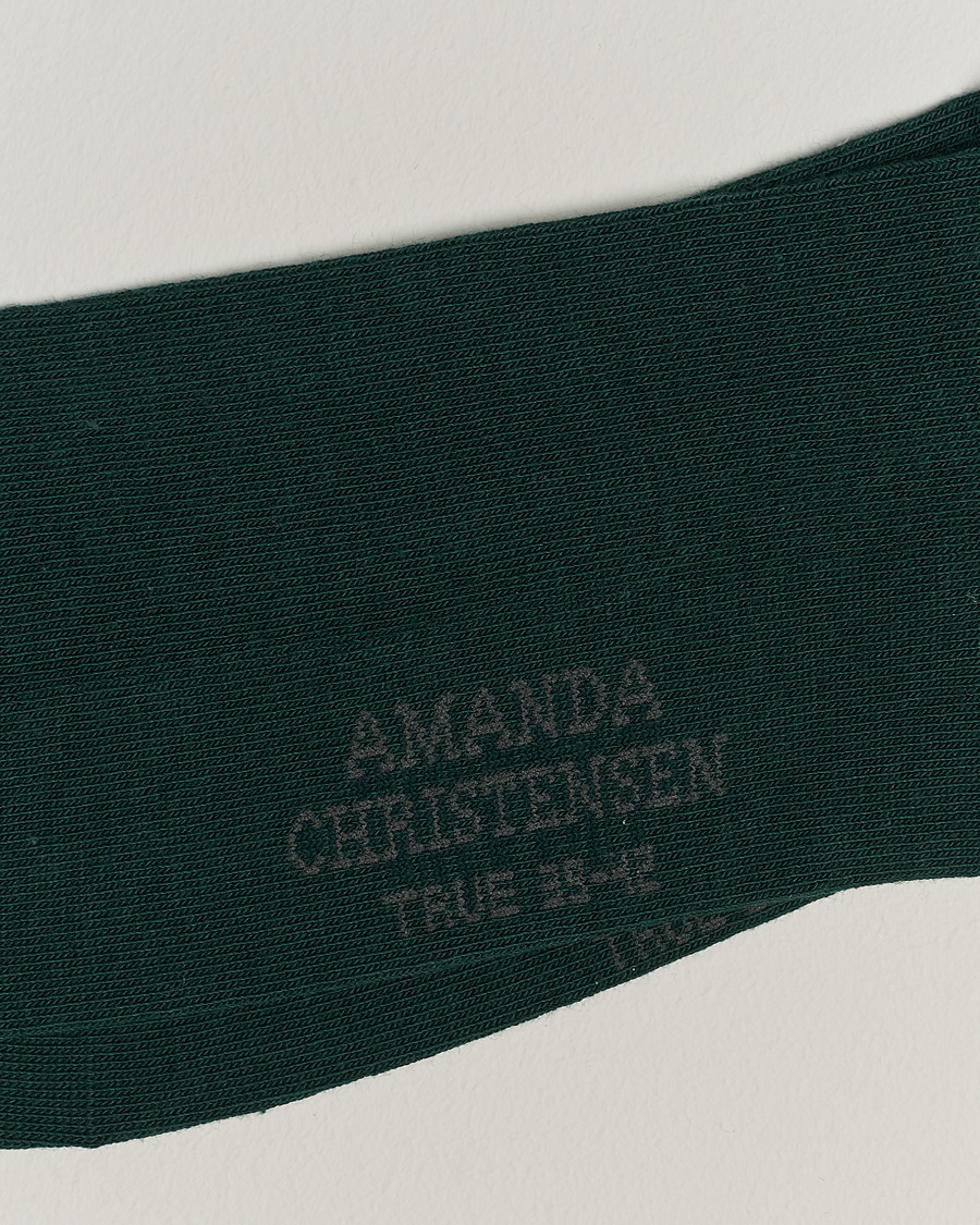 Herr | Vanliga strumpor | Amanda Christensen | 3-Pack True Cotton Socks Bottle Green