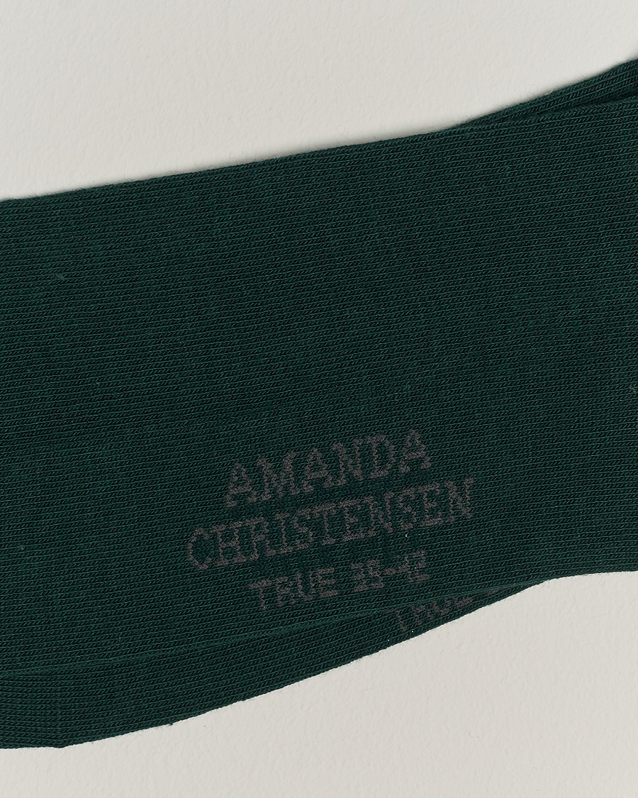 Herr | Strumpor | Amanda Christensen | 3-Pack True Cotton Socks Bottle Green