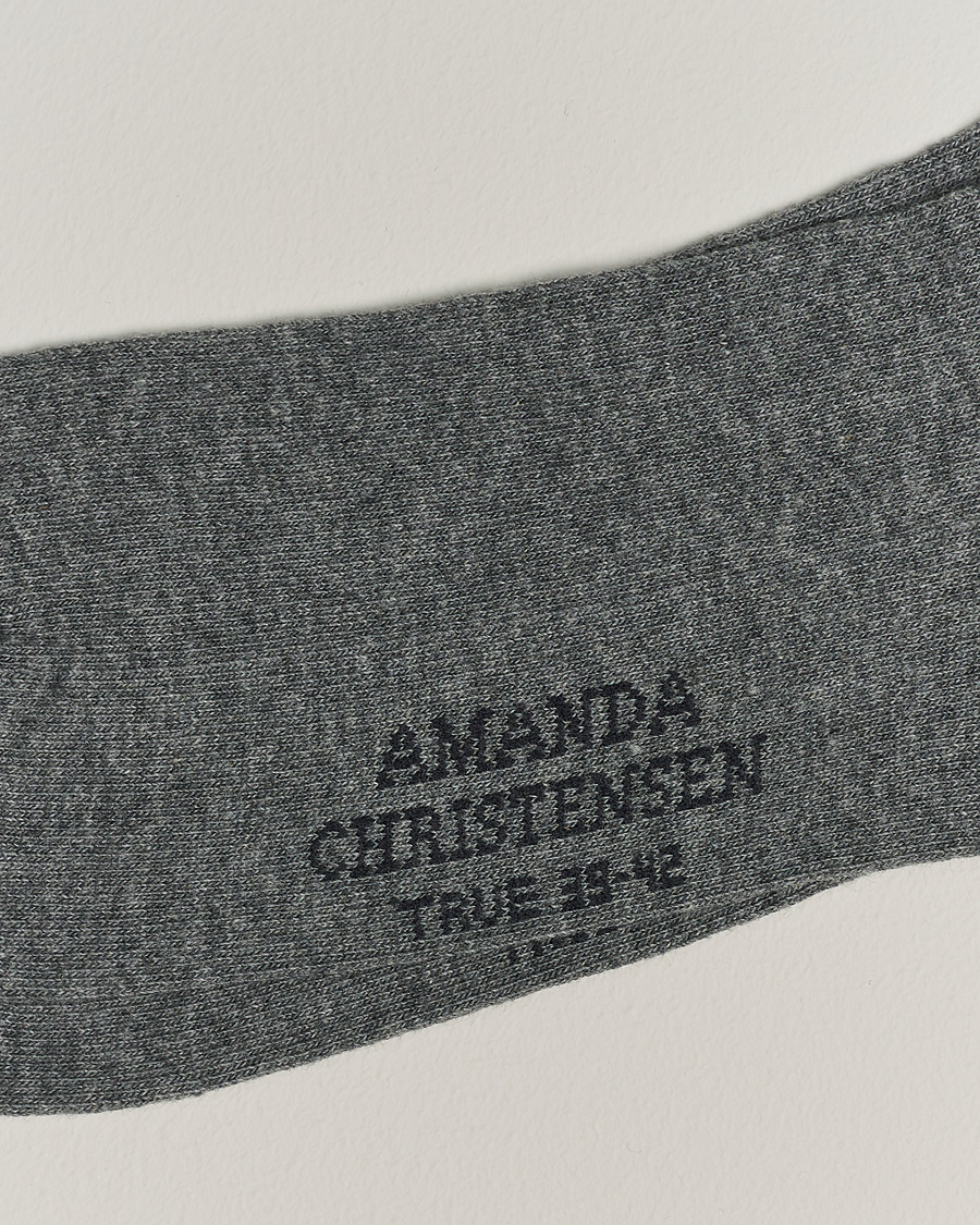 Herr | Avdelningar | Amanda Christensen | 3-Pack True Cotton Socks Grey Melange