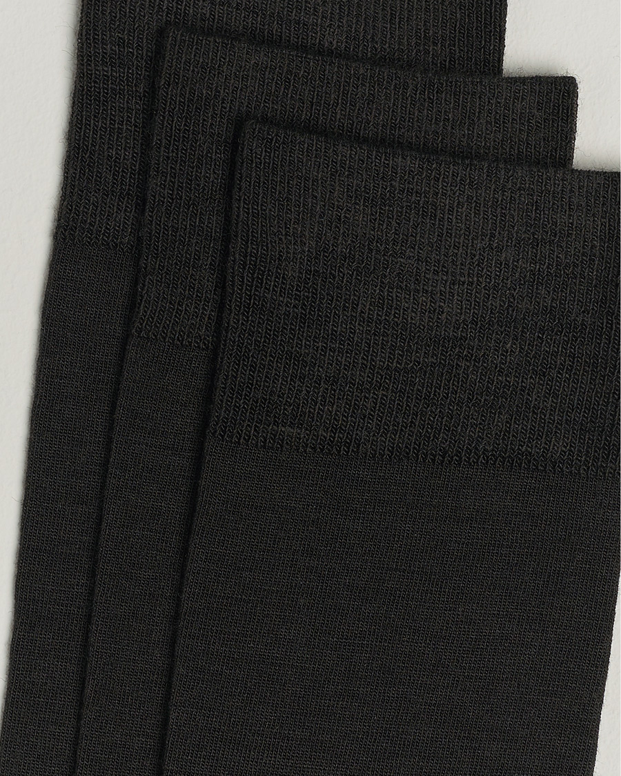 Herr | Strumpor | Amanda Christensen | 3-Pack Icon Wool/Cotton Socks Dark Brown