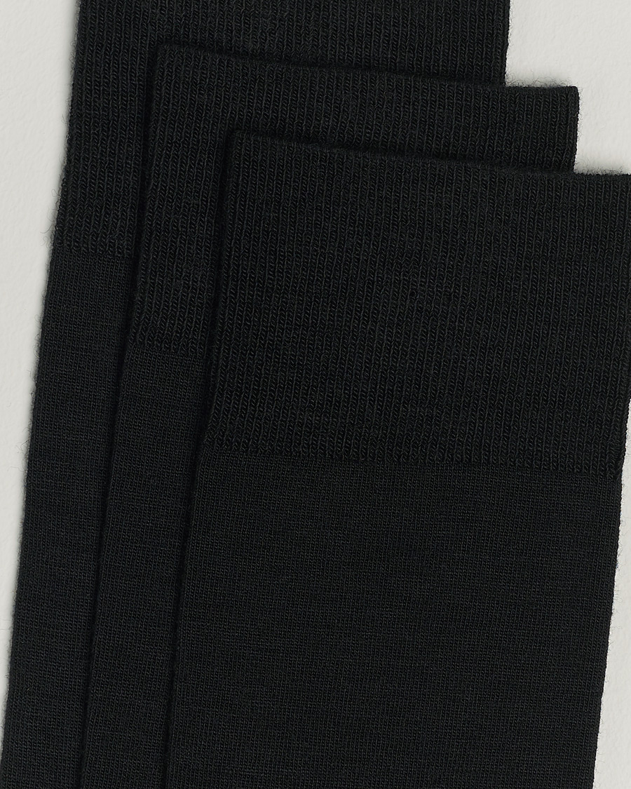 Herr | Amanda Christensen | Amanda Christensen | 3-Pack Icon Wool/Cotton Socks Black