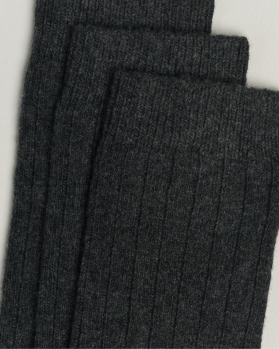 Herr | Business & Beyond | Amanda Christensen | 3-Pack Supreme Wool/Cashmere Sock Antracite Melange