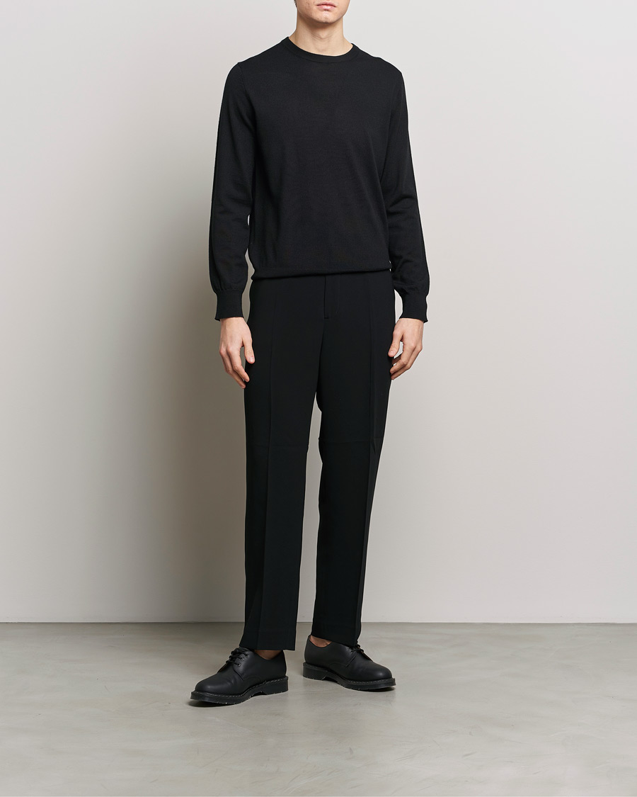 Herr | Tröjor | Filippa K | Merino Round Neck Sweater Black
