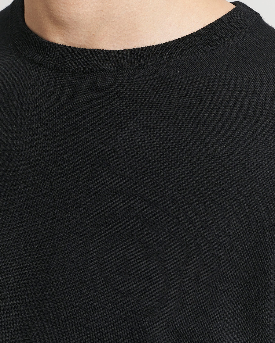 Herr | Tröjor | Filippa K | Merino Round Neck Sweater Black