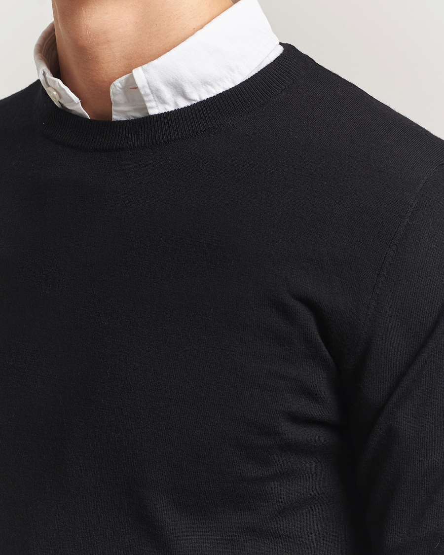 Herr | Tröjor | Filippa K | Merino Round Neck Sweater Black