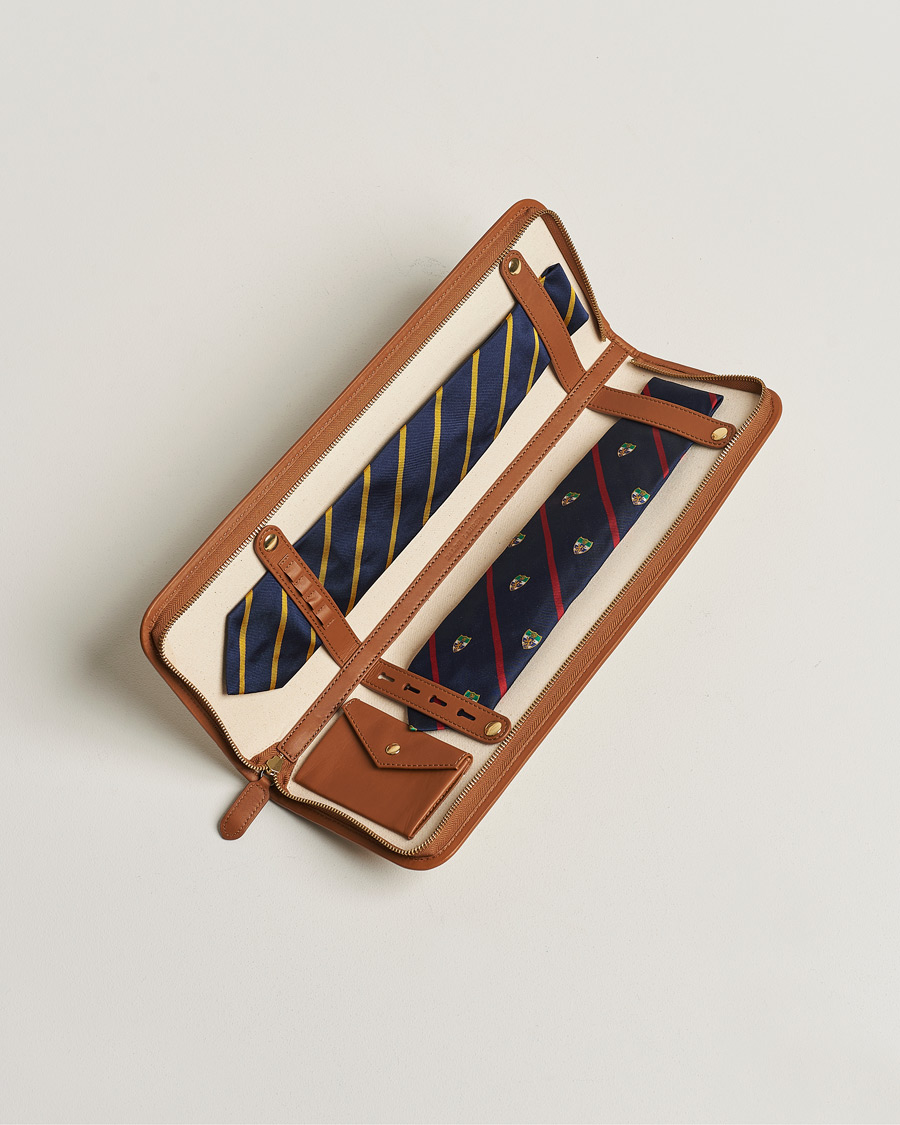 Herr | Ralph Lauren Home Garrett Leather Tie Case Brown | Ralph Lauren Home | Garrett Leather Tie Case Brown
