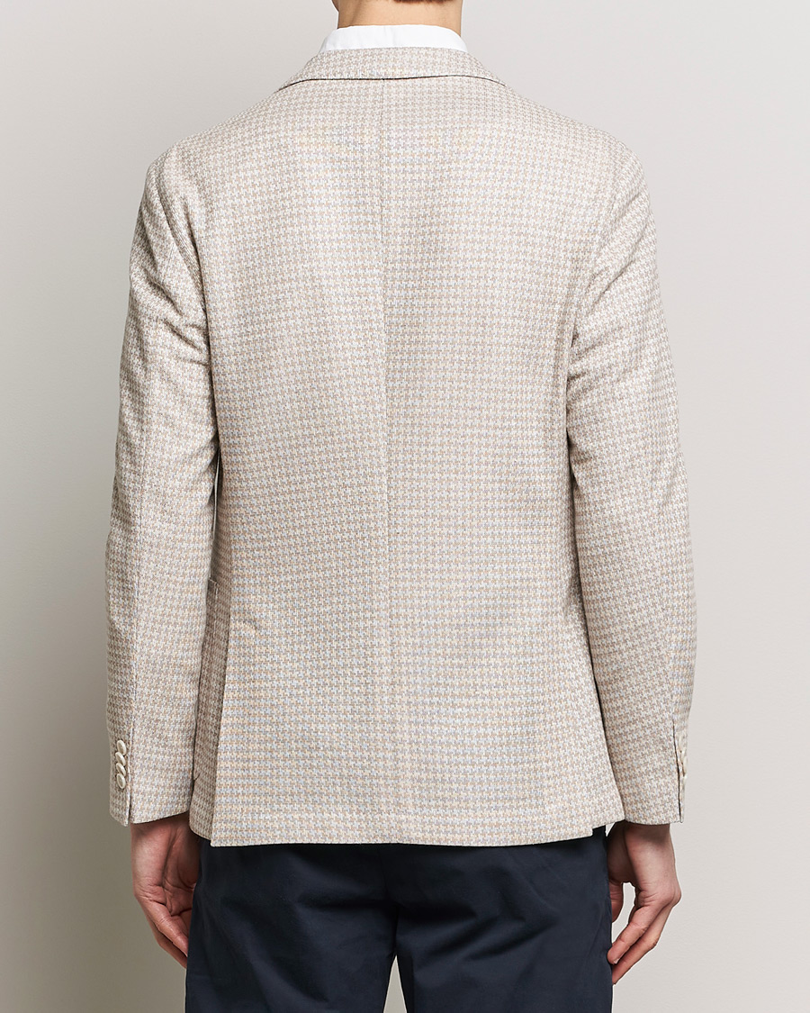 Herr | Kavajer | BOSS BLACK | Hanry Jersey Linen Checked Blazer Dark Beige