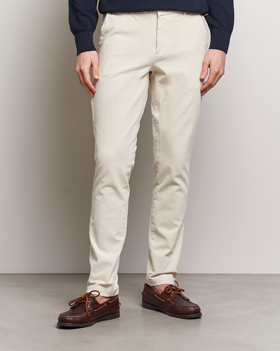 Herr | Byxor | BOSS BLACK | Kaito1 Cotton Chinos Open White