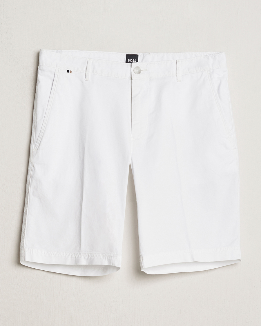 Herr | Shorts | BOSS BLACK | Slice Cotton Shorts White