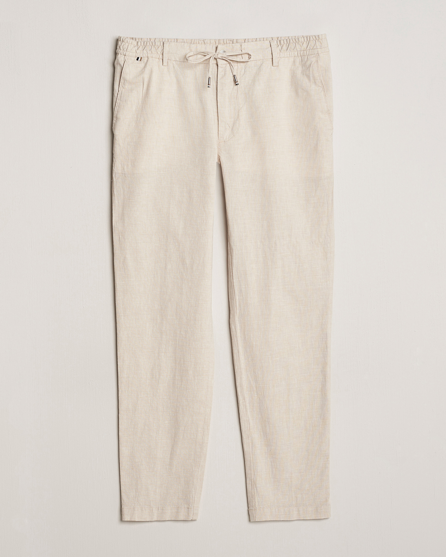 Herr | Byxor | BOSS BLACK | Kane Drawstring Pants Light Beige