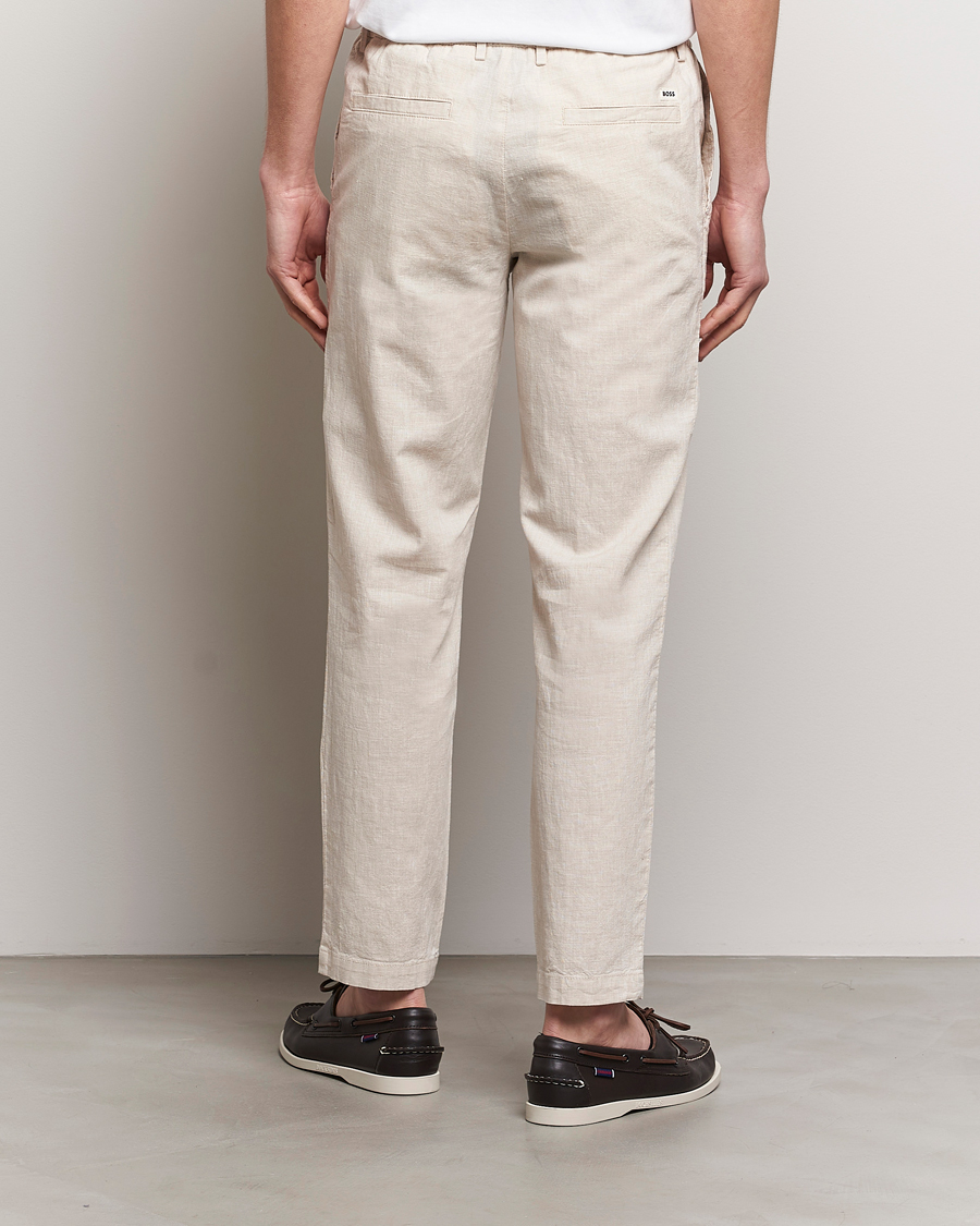 Herr | Byxor | BOSS BLACK | Kane Drawstring Pants Light Beige