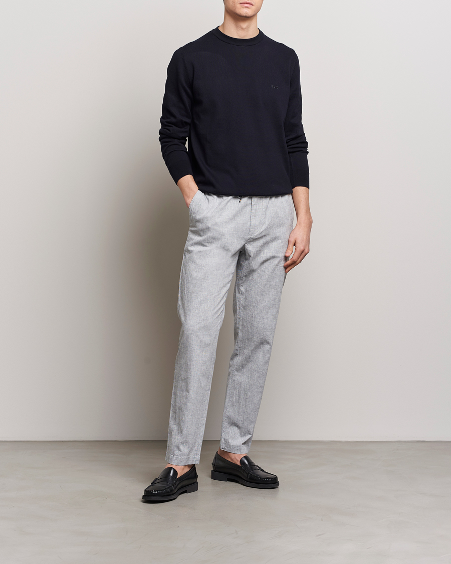 Herr | Byxor | BOSS BLACK | Kane Drawstring Pants Light Blue