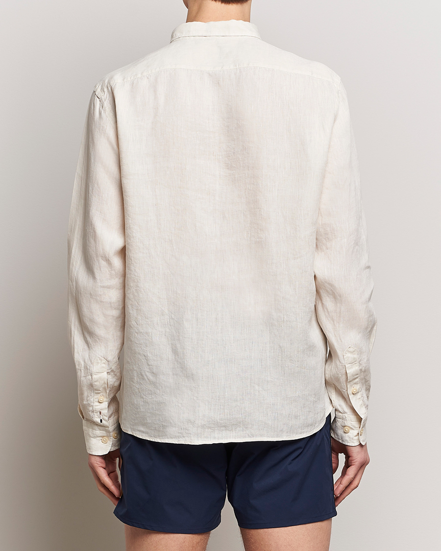 Herr | Skjortor | BOSS BLACK | Liam Linen Shirt Open White