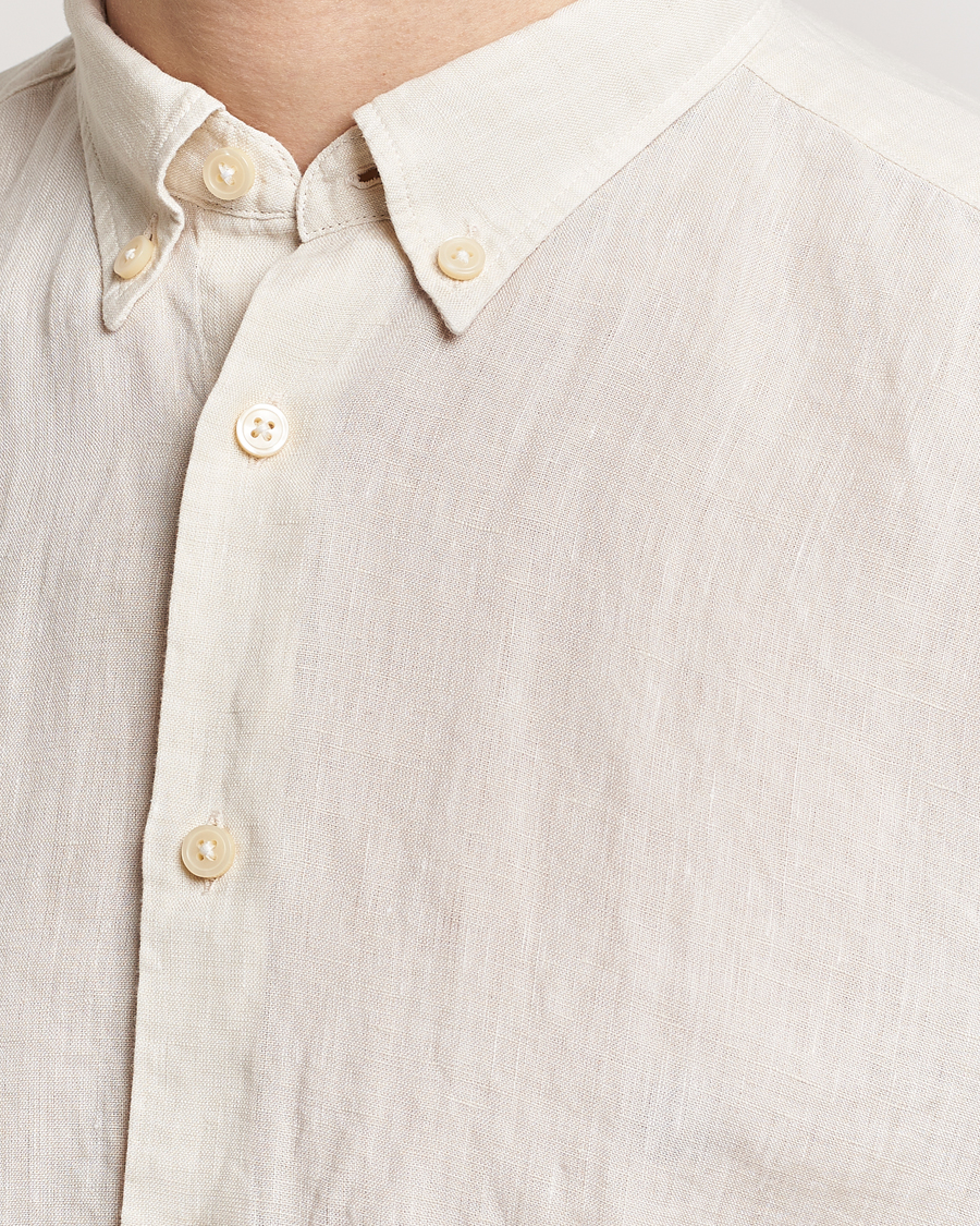 Herr | Skjortor | BOSS BLACK | Liam Linen Shirt Open White