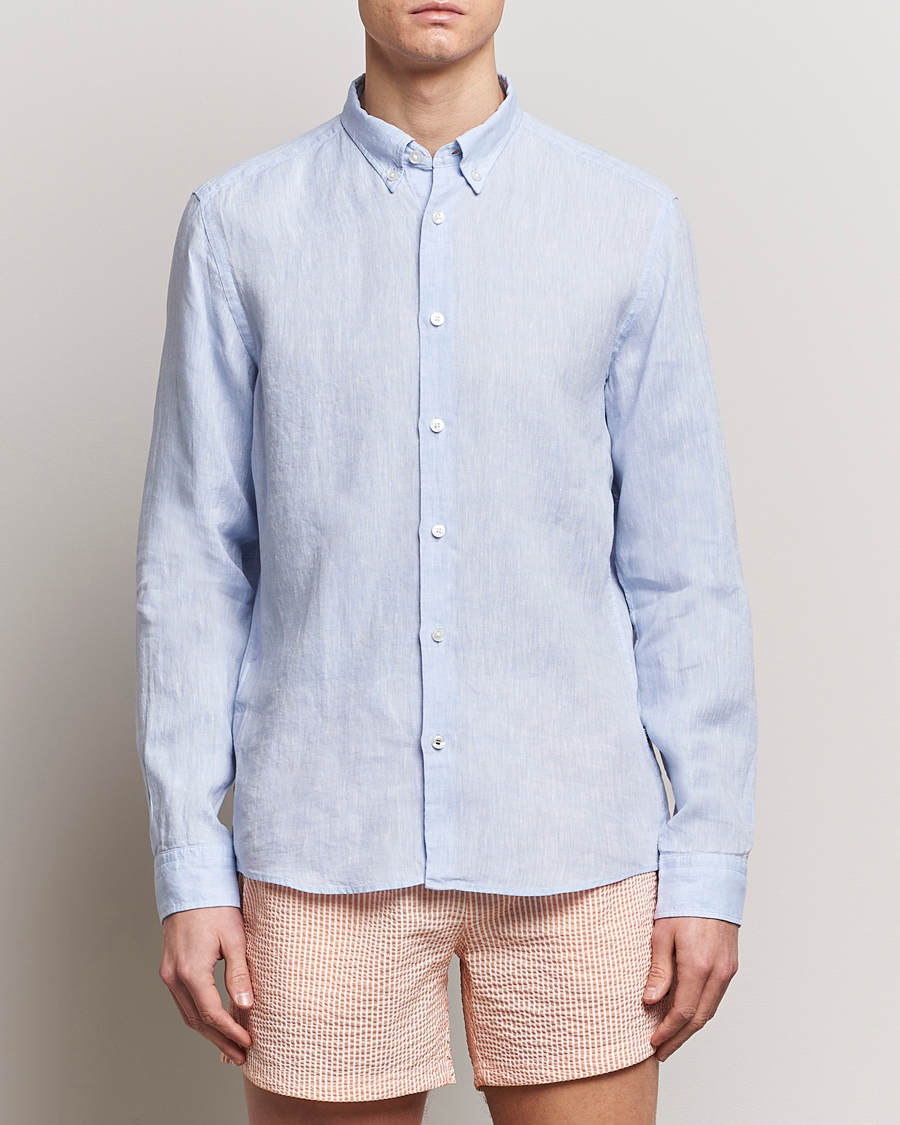 Herr | Casual | BOSS BLACK | Liam Linen Shirt Light Blue