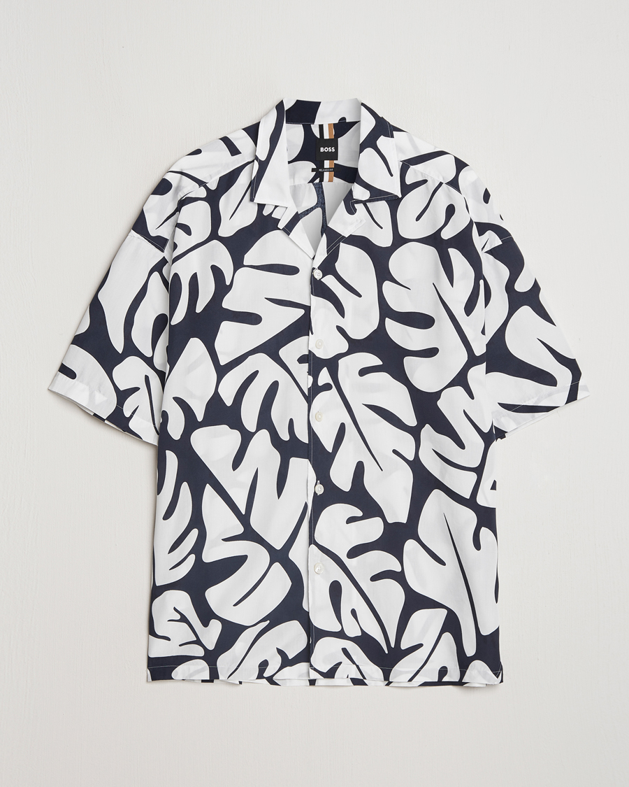 Herr | Skjortor | BOSS BLACK | Drew Short Sleeve Shirt Dark Blue