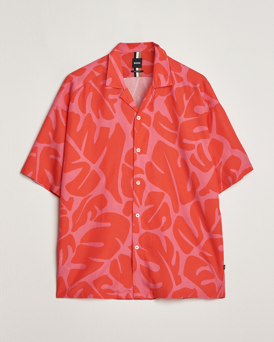 Herr | Skjortor | BOSS BLACK | Drew Short Sleeve Shirt Bright Red