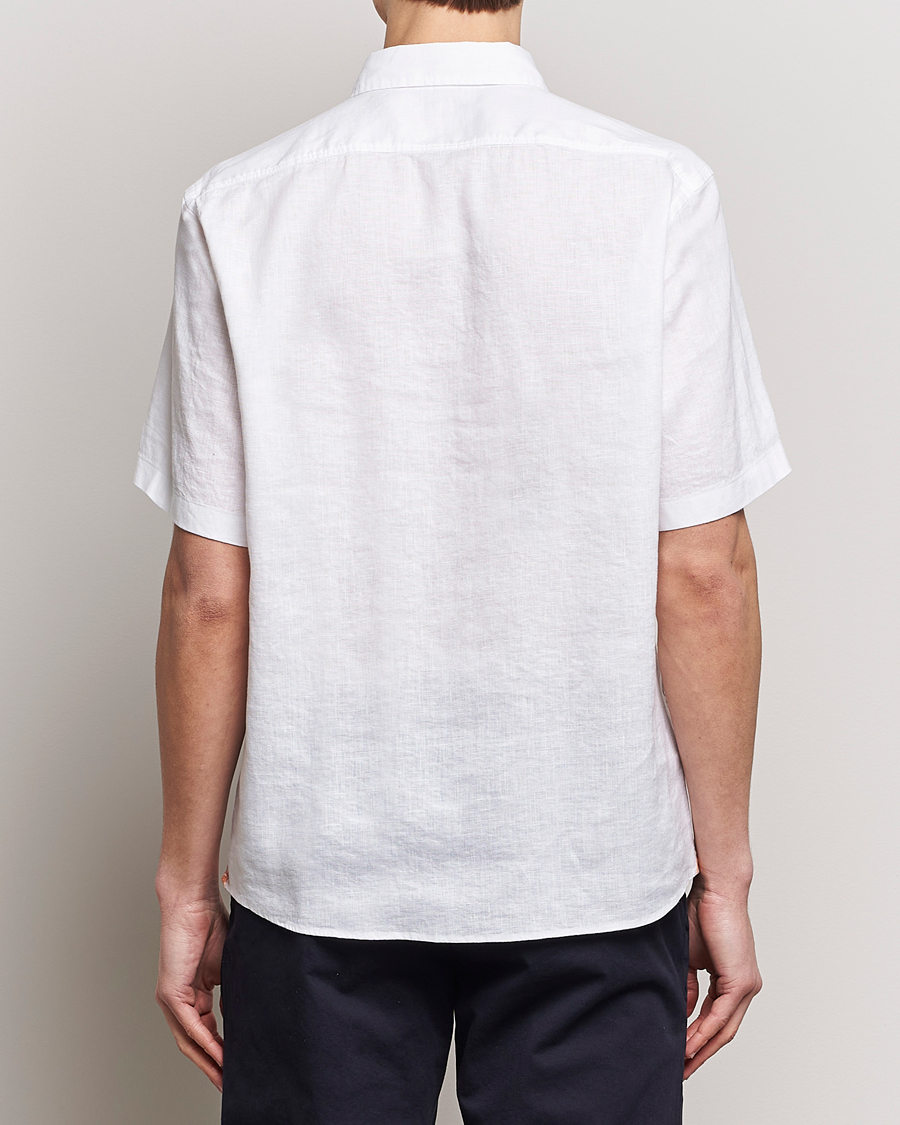 Herr | Skjortor | BOSS BLACK | Liam Short Sleeve Linen Shirt White