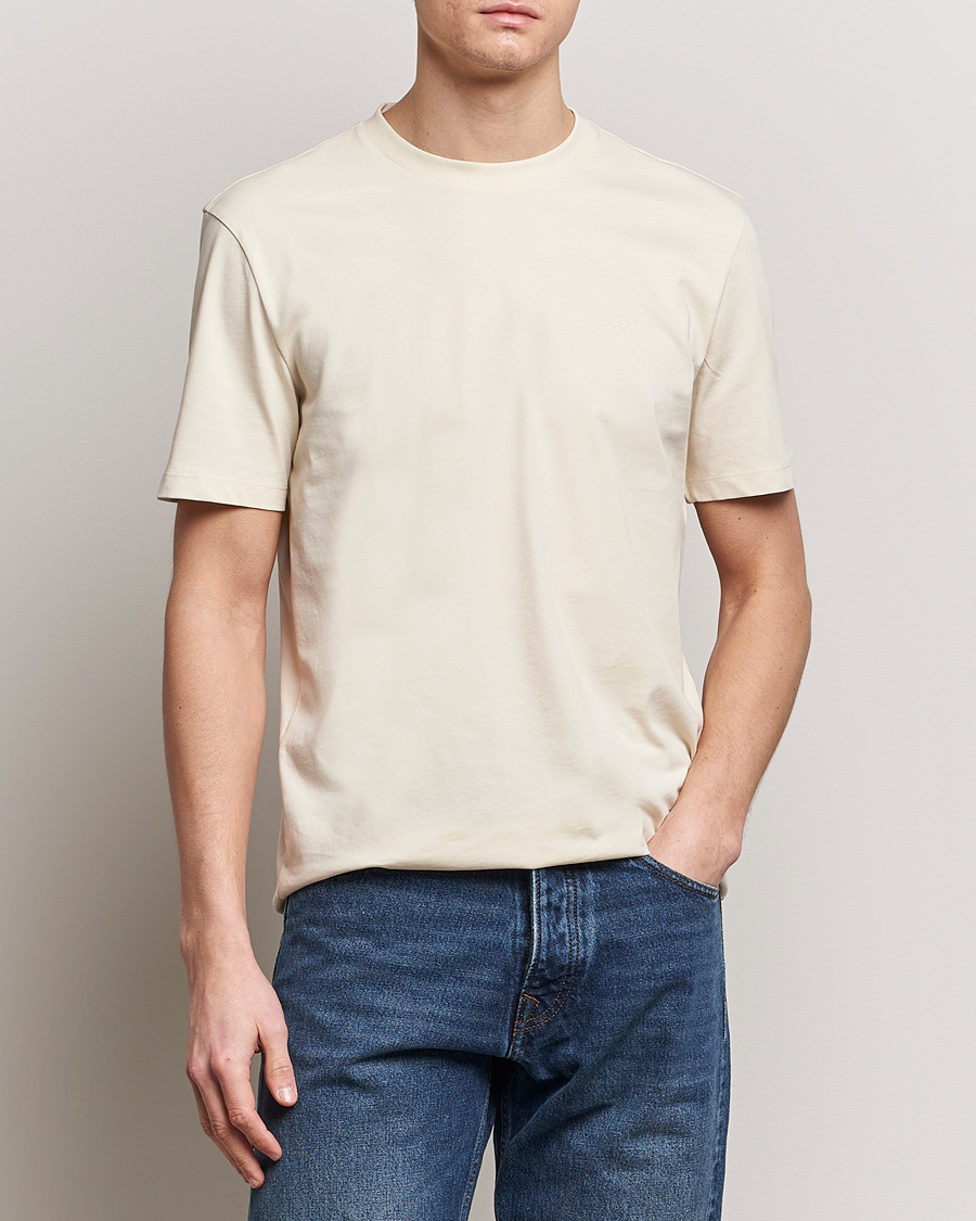 Herr |  | BOSS BLACK | Thompson Crew Neck T-Shirt Open White