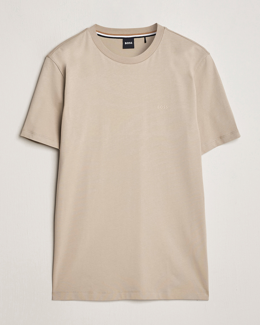 Herr | T-Shirts | BOSS BLACK | Thompson Crew Neck T-Shirt Dark Beige