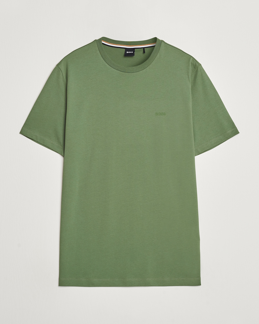 Herr | T-Shirts | BOSS BLACK | Thompson Crew Neck T-Shirt Open Green