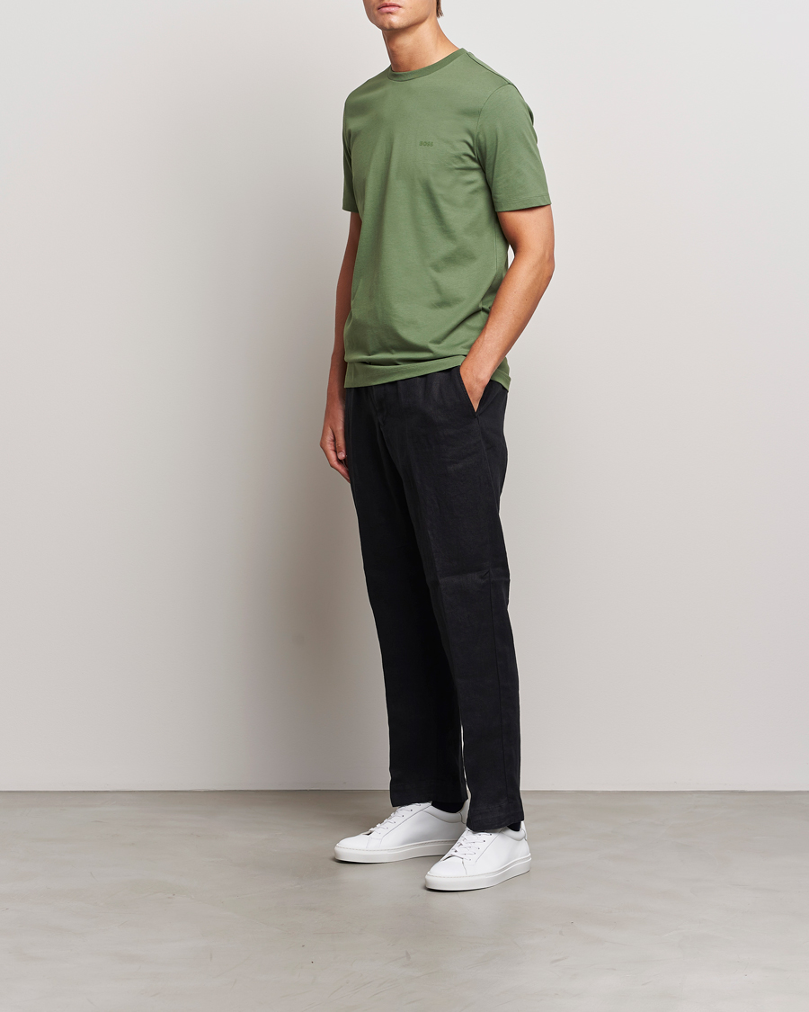 Herr | T-Shirts | BOSS BLACK | Thompson Crew Neck T-Shirt Open Green