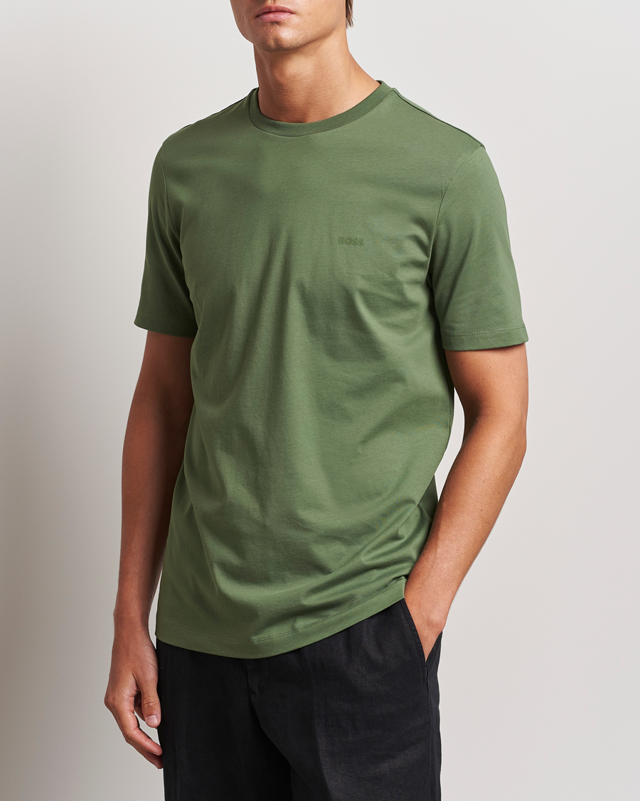 Herr | T-Shirts | BOSS BLACK | Thompson Crew Neck T-Shirt Open Green